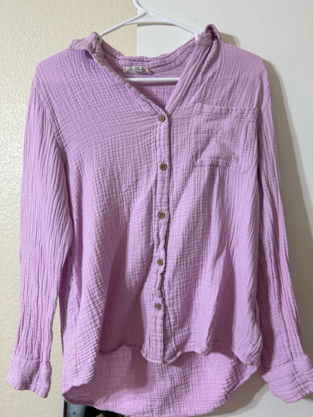 Light Purple Gauze Button-Front Women’s Shirt - Unbranded